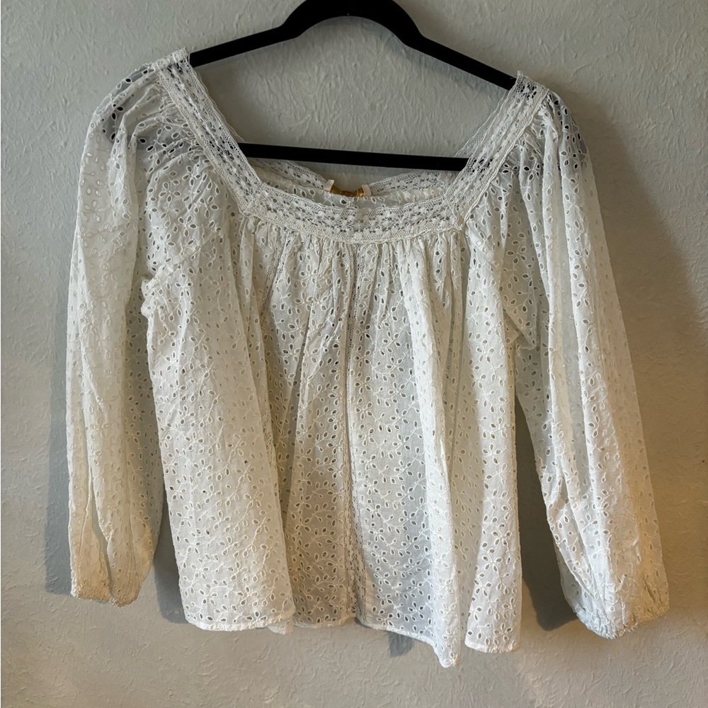 By.Timo Lace and Eyelet Top on trend